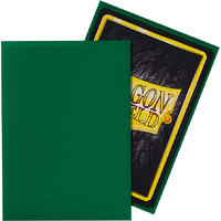 Sleeves Matte Green x100 - 63x88 m/box Dragon Shield Kortbeskyttere med deckbox