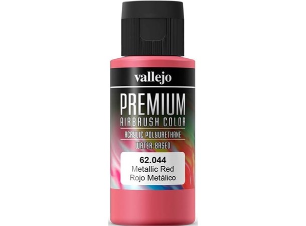Vallejo Premium Metallic Red 60ml Premium Airbrush Color - Metallic