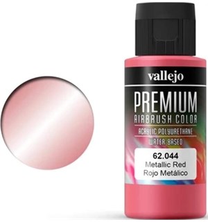 Vallejo Premium Metallic Red 60ml Premium Airbrush Color - Metallic 