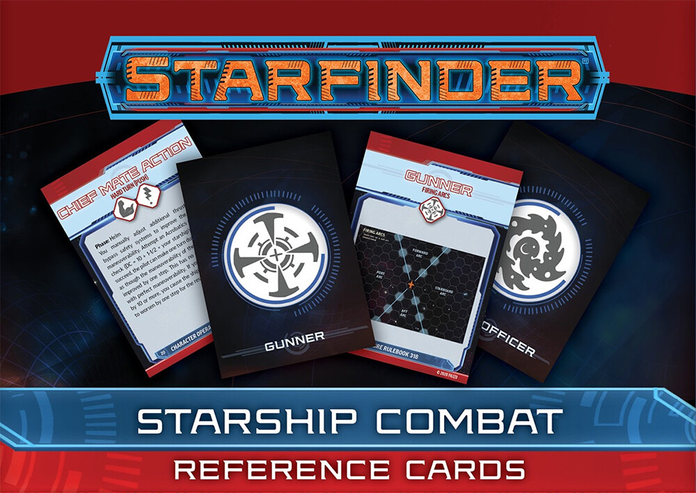 Starfinder RPG Starship Combat Cards Reference Cards - 110 kort