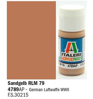Akrylmaling Flat Sandgelb RLM 79 Italeri 4789AP - 20 ml 
