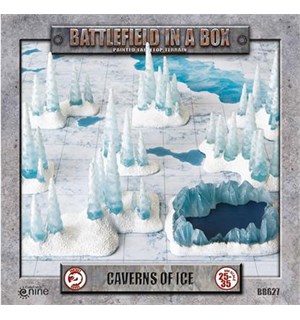 Battlefield in a Box Caverns of Ice Painted Tabletop Terrain - 25-35mm 