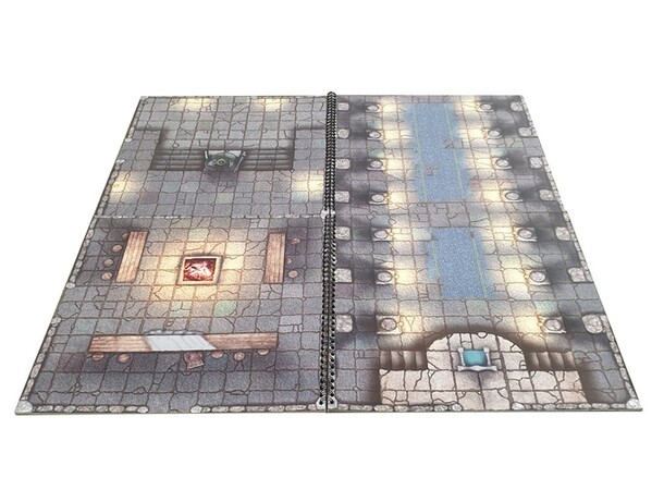 Book Of Battlemats DUNGEON - 80 sider Spiralinnbundet - 2,5 cm rutenett 