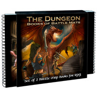 Book Of Battlemats DUNGEON - 80 sidor Spiralbunden - 2,5 cm rutnät