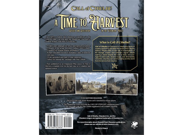 Call of Cthulhu RPG A Time to Harvest