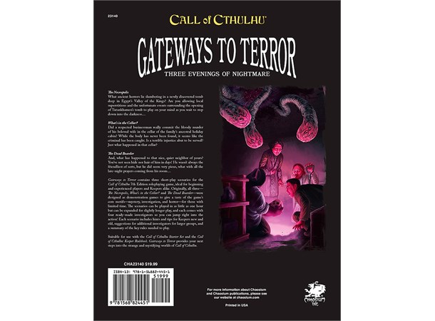 Call of Cthulhu RPG Gateways to Terror