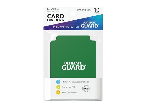 Card Dividers x10 Grønn Ultimate Guard 