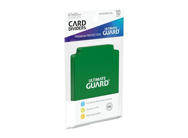 Card Dividers x10 Grønn Ultimate Guard 
