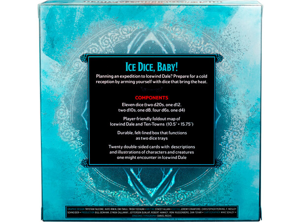 D&D Icewind Dale Dice & Misc Terninger + Kart til Rime of Frostmaiden 