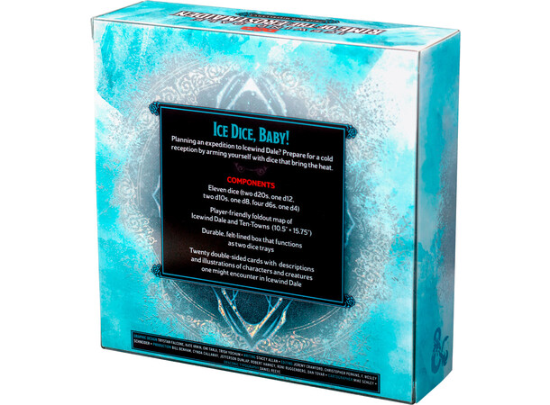 D&D Icewind Dale Dice & Misc Terninger + Kart til Rime of Frostmaiden 