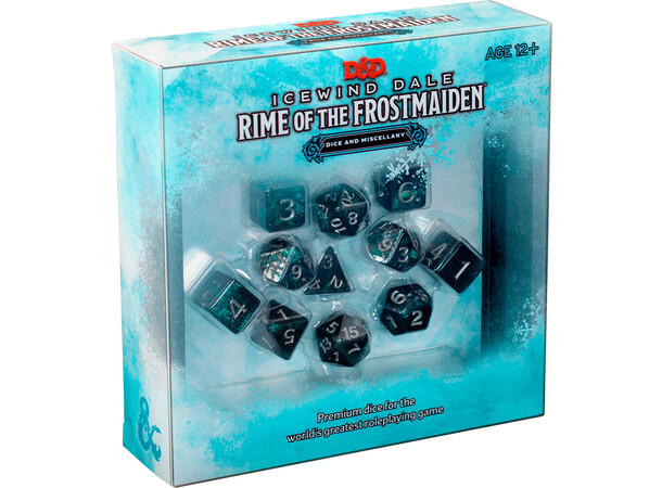 D&D Icewind Dale Dice & Misc Tärningar + karta Rime of Frostmaiden 