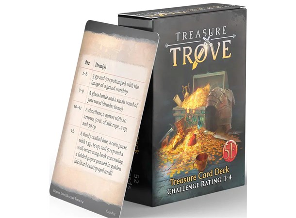 D&D Treasure Trove Deck CR 1-4 Dungeons & Dragons - 52 kort