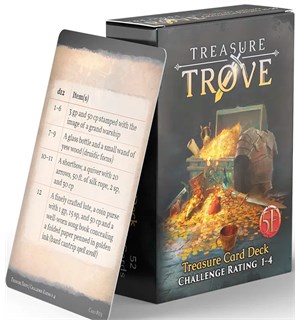 D&D Treasure Trove Deck CR 1-4 Dungeons & Dragons - 52 kort 