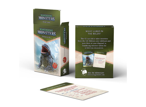 D&D Wandering Monsters Deck Wilderlands Dungeons & Dragons - 52 kort