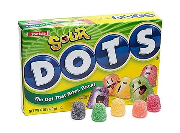 Dots Sour Vingummi 170g Tootsie Dots