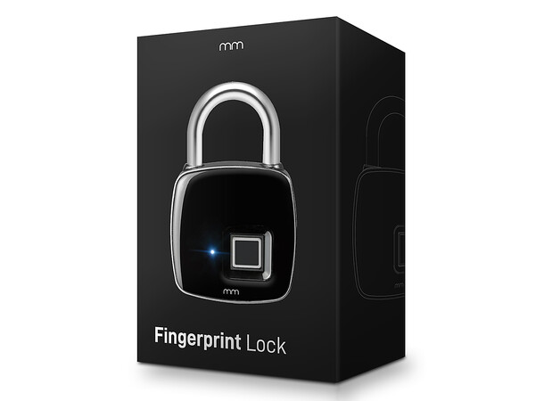 Fingerprint Lock Fingeravtrykk Hengelås 2 år standbytid - IP54 waterproof