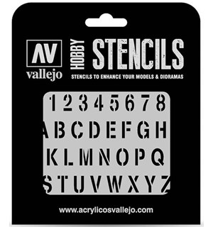 Hobby Stencils Stamp Font Vallejo 