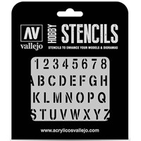 Hobby Stencils Stamp Font Vallejo