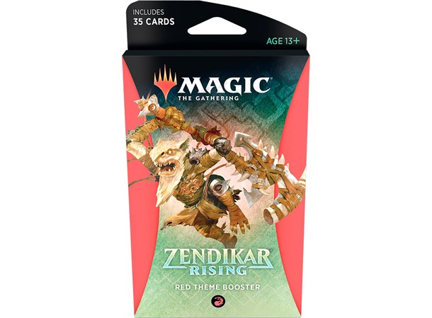 Magic Zendikar Rising Theme Red Theme Booster - 35 røde kort