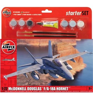 McDonnell Douglas F-18A Hornet Start Set Airfix 1:72 Byggesett - 23,7cm 