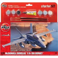 McDonnell Douglas F-18A Hornet Start Set Airfix 1:72 Byggesett - 23,7cm