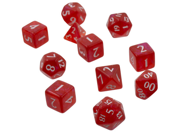 RPG Dice Set Eclipse 11 Apple Red Tärningsset för rollspel 
