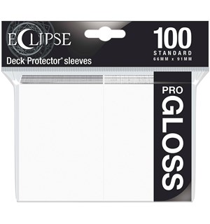 Sleeves Eclipse Pro Gloss Hvit x100 Ultra Pro Kortbeskytter / Deck Protector 