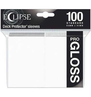 Sleeves Eclipse Pro Gloss Hvit x100 Ultra Pro Kortbeskytter / Deck Protector