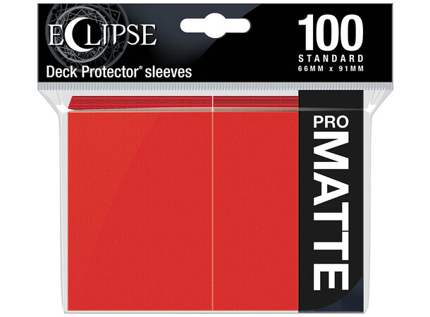 Sleeves Eclipse Pro Matte Röd x100 Ultra Pro Kortskydd / Deck Protector 