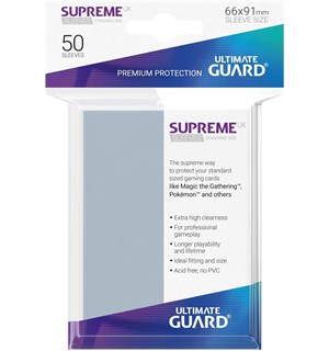Sleeves Supreme UX Klar 50 stk 66x91 Ultimate Guard Kortbeskytter/DeckProtect 