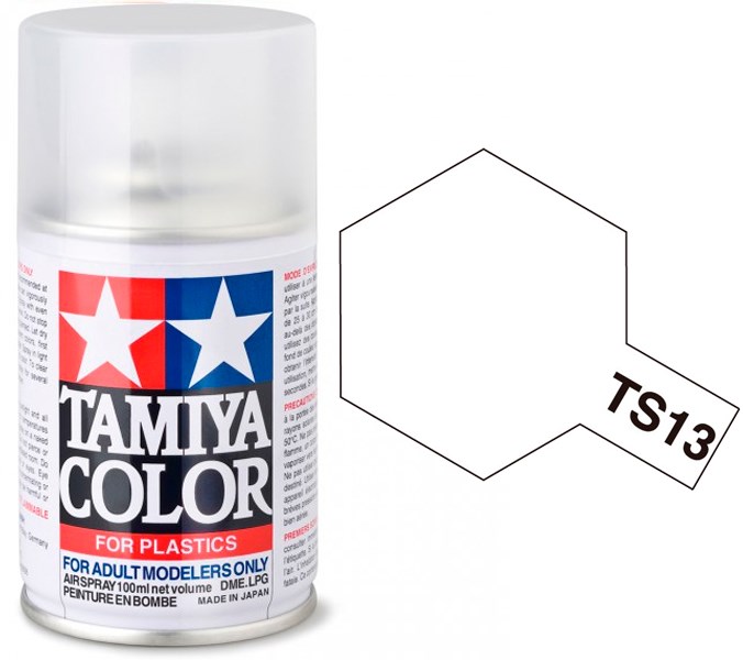 TAMIYA TS 13 CLEAR Trasparente Lucido 100 Ml - Colore Spray Per Modellismo