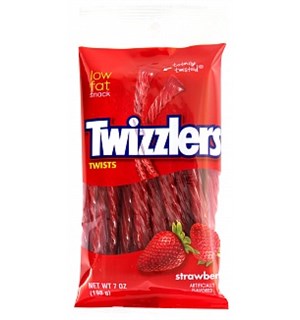 Twizzlers Twists Strawberry 198g Den amerikanske røde lakrisen 