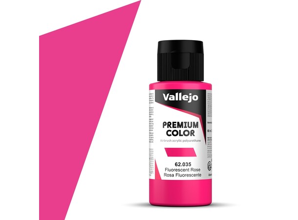 Vallejo Premium Fluo Rose 60ml Premium Airbrush Color - Fluorescent 
