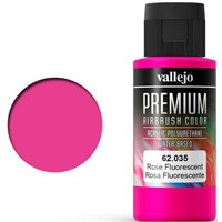 Vallejo Premium Fluo Rose 60ml Premium Airbrush Color - Fluorescent