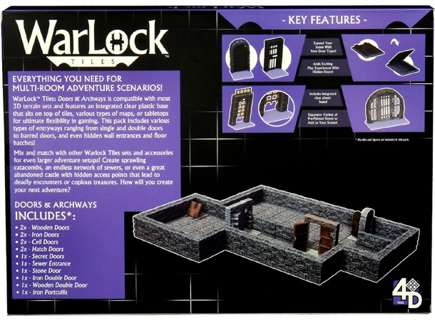 Warlock Tiles Doors & Archways Bygg din egen Dungeon i 3D!