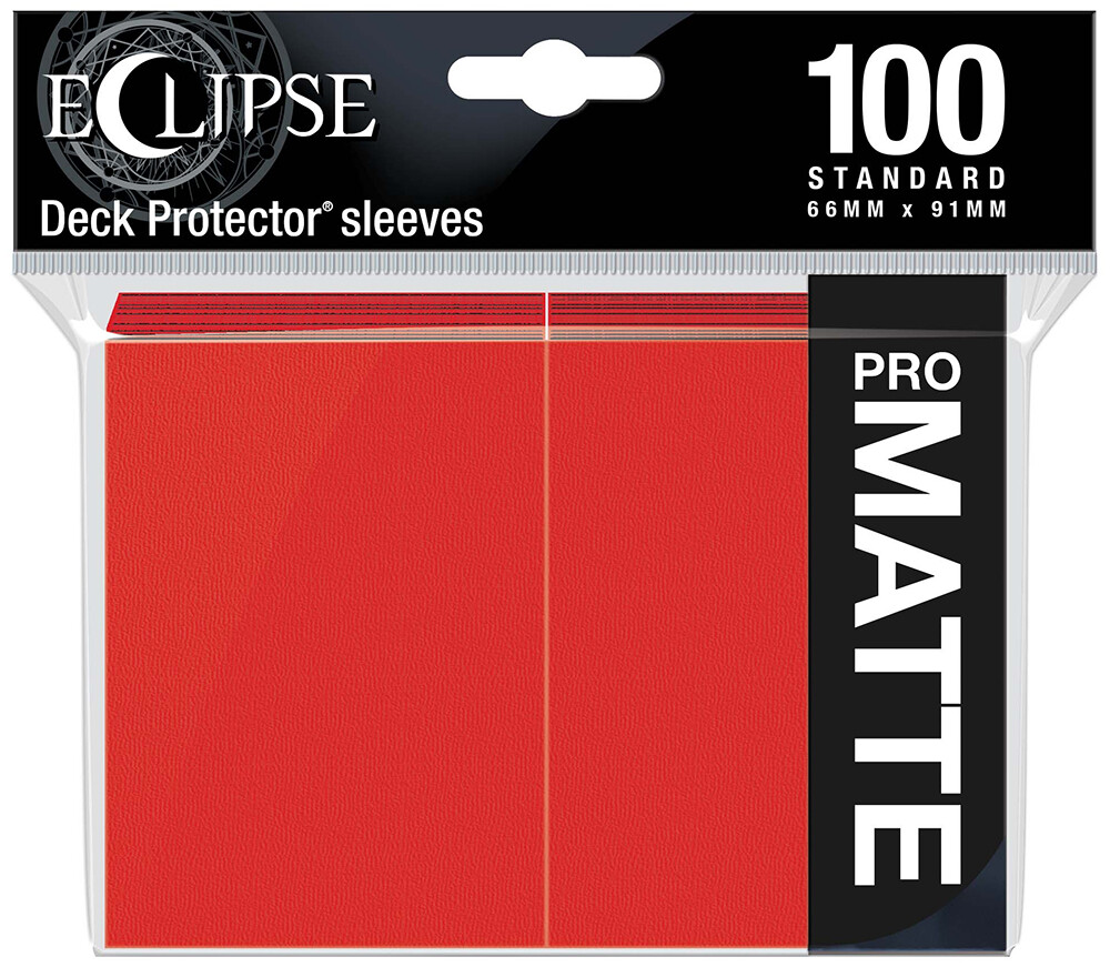 Sleeves Eclipse Pro Matte Rød x100 Ultra Pro Kortbeskytter / Deck Protector