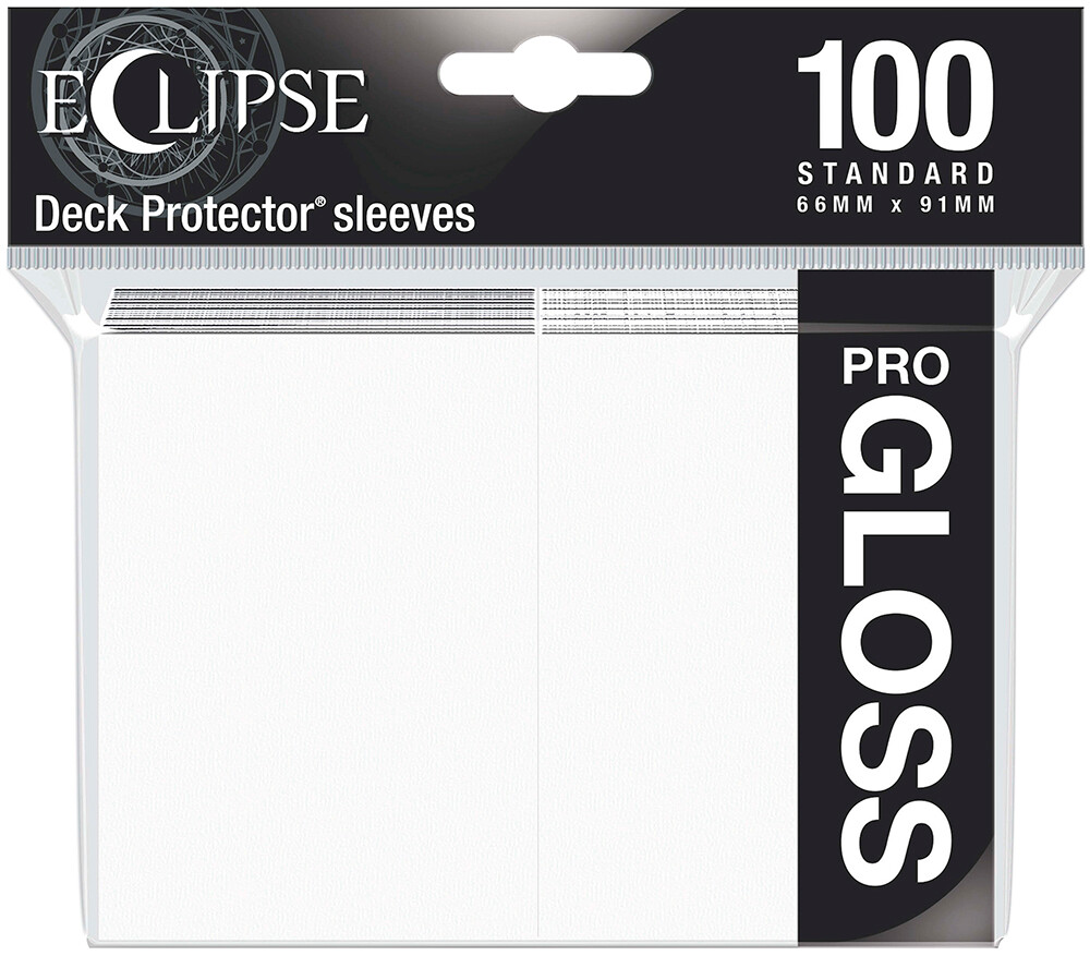 Sleeves Eclipse Pro Gloss Hvit x100 Ultra Pro Kortbeskytter / Deck Protector
