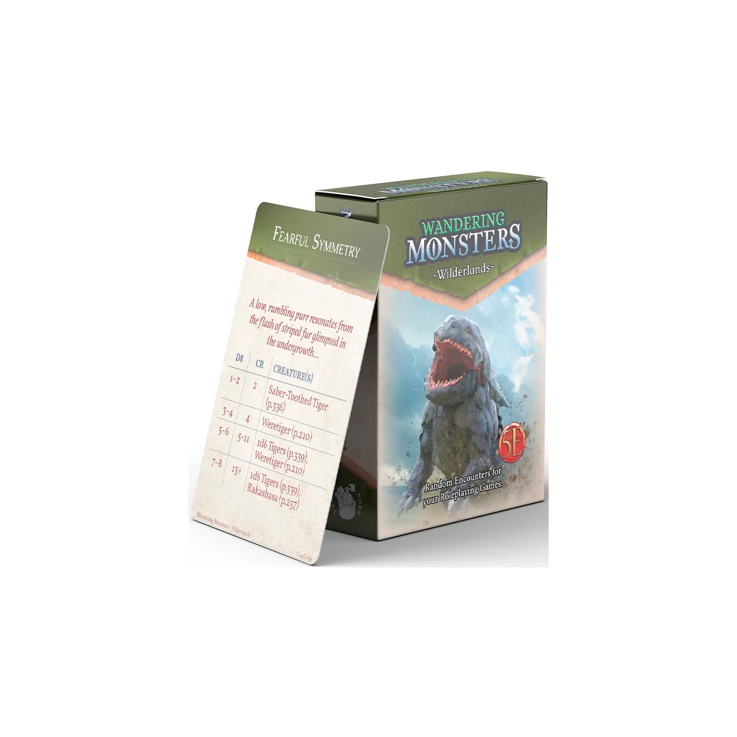 D&D Wandering Monsters Deck Wilderlands Dungeons & Dragons - 52 kort