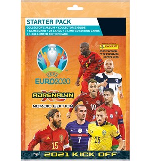 AdrenalynXL EURO 2020 Starter Pack Album + 3 boosterpakker + 3 Lim Ed kort 