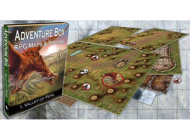 Adventure Box RPG Maps & Tokens Vol 1 Valley of Peril
