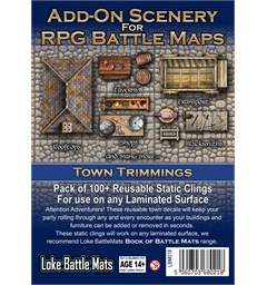 Book Of Battlemats ADD-ON Town Trimming Klistremerker til Book of Battlemats