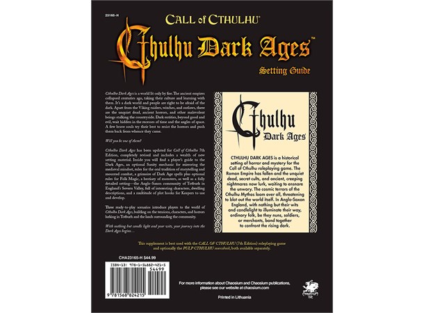 Call of Cthulhu Cthulhu Dark Ages Call of Cthulhu RPG - Setting Guide
