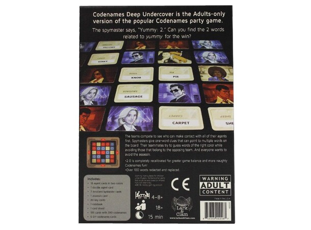 Codenames Deep Undercover 2.0 Kortspill 
