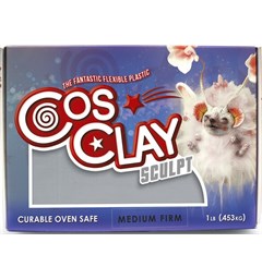 Cosclay Sculpting Clay Grey Medium Firm Hybrid Plastic / Rubber Polymer 0,45kg