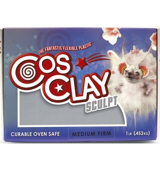 Cosclay Sculpting Clay Grey Medium Firm Hybrid Plastic / Rubber Polymer 0,45kg