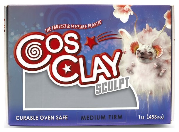 Cosclay Sculpting Clay Grey Medium Firm Hybrid Plastic / Rubber Polymer 0,45kg