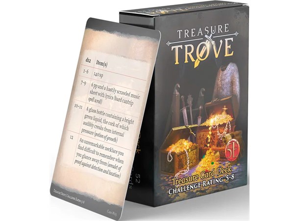 D&D Treasure Trove Deck CR 5-8 Dungeons & Dragons - 52 kort