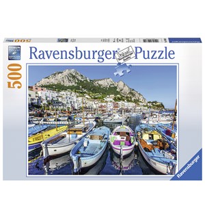 Fargeglad havn 500 biter Puslespill Ravensburger Puzzle 