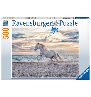 Hest på stranden 500 biter Puslespill Ravensburger Puzzle 