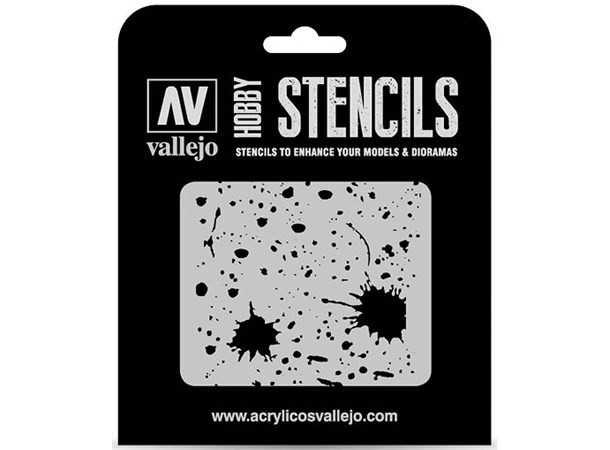 Hobby Stencils Splash & Stains Vallejo